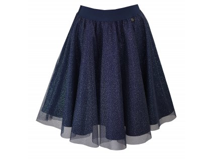 Kolová sukně tylová - třpytivá tmavě modrá