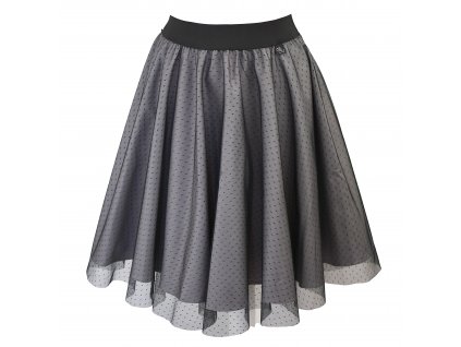 Kolová sukně - šedá s tylem