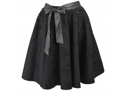 Kolová sukně - do gumy - černý reliéf