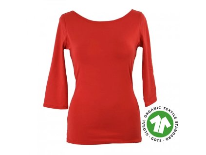 46595 tricko 3 4 rukav cervena gots kopie