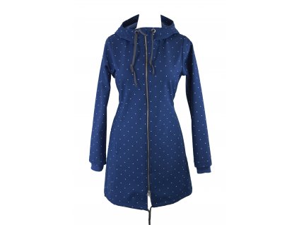 Softshellový kabát - královsky modrý s puntíky