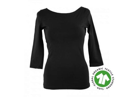 46985 tricko 3 4 rukav cerne ii gots kopie