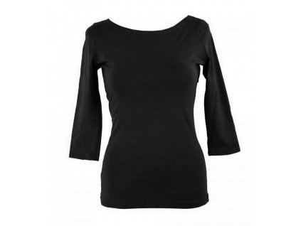 Tričko 3/4 rukáv - černé II. GOTS