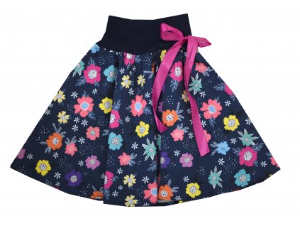 Dětská půlkolová sukně - barevné mámení