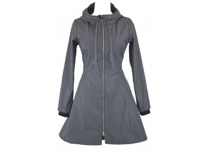 Půlkolový kabát - pršiplášť - šedý melír