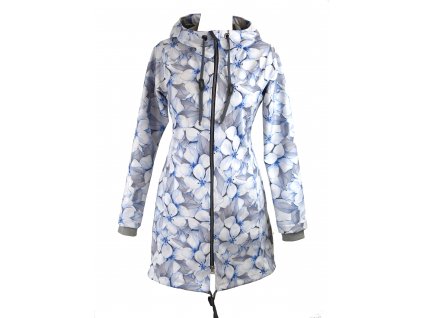 Softshellový kabát - modrý květ - II. JAKOST