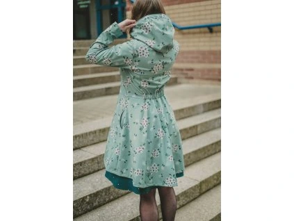 Softshellový kabát - půlkolový - zelený májový 2