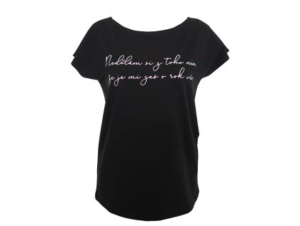 Tričko oversize - černé - nedělám si z toho nic