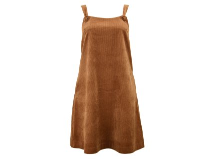 Áčkové šaty s laclem - karamelové 4