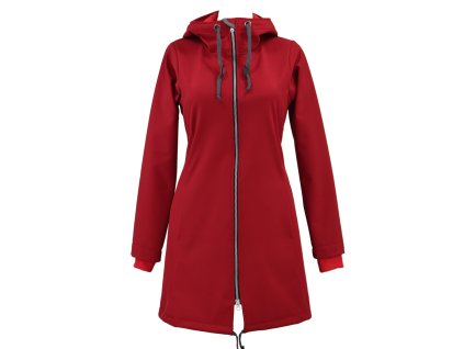 Softshellový kabát - základní - karmínově červený