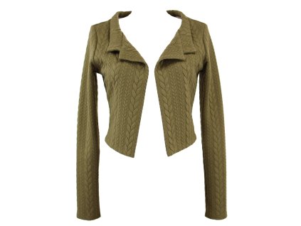 Krátké sáčko - copánky - khaki