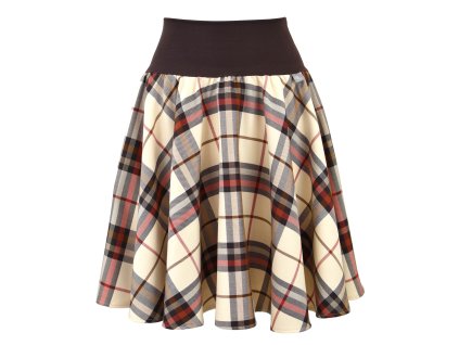 Kolová sukně - náplet - krémová kostka