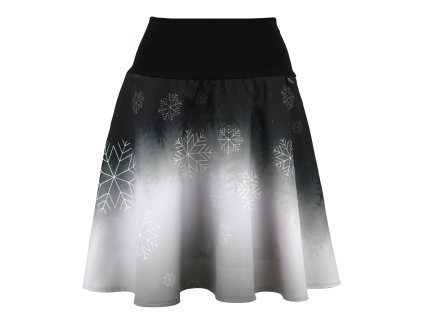 Půlkolová sukně - náplet - zasněžená