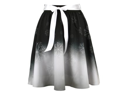 Půlkolová sukně - guma - zasněžená