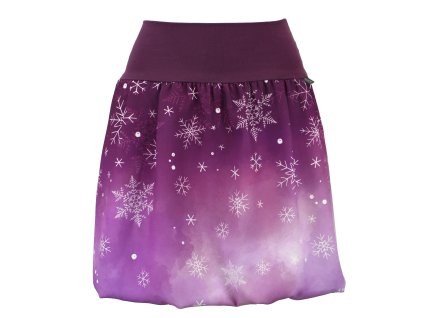 Balonová sukně - zasněžená - fuchsiová