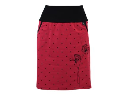 Pouzdrová sukně - růžová - pampelišky