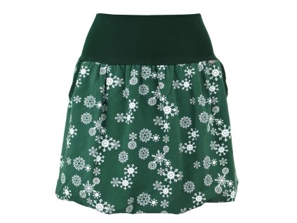 Balonová sukně - zelené vločky