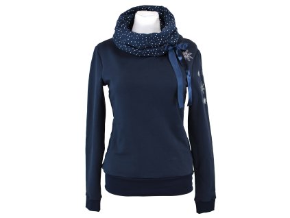 Mikina s límcem - modrá a vločky