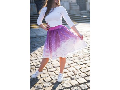 Půlkolová sukně - guma - příběh lásky