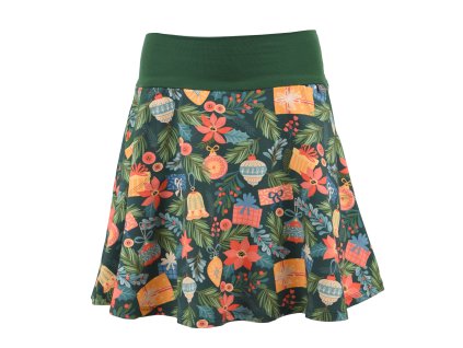 Půlkolová sukně - náplet - vánoční