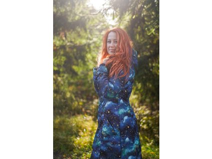 Softshellový kabát zateplený - áčkový - vesmír