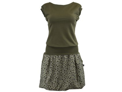 Balonová šatovka - khaki