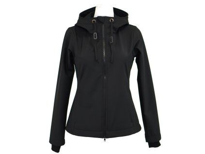 Black Mountain Softshellová bunda - kapsy na zip - černá – hlavní pohled