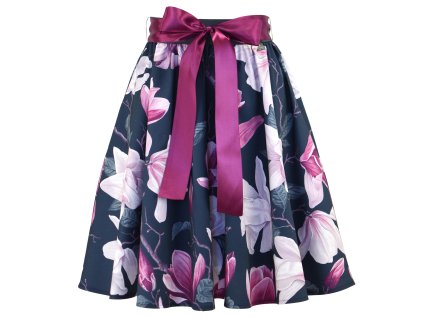 Půlkolová sukně - guma - magnolie