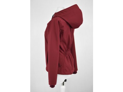Softshellová bunda - kapsy na zip - vínová