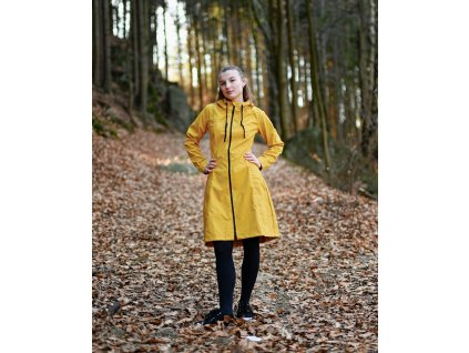 Softshellový kabát - áčkový - okrový