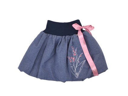 Dětská sukně - růžové zvonky