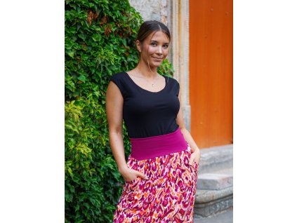 Tílko - kulatý výstřih - černé 2