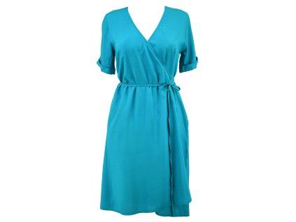 Zavinovací šaty - tyrkysové