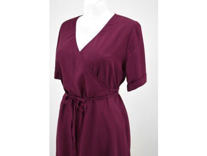 Zavinovací šaty - tmavě vínové