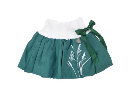 Dětská sukně - zelená - sítotisk