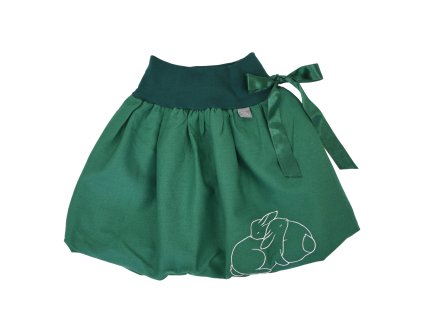 Dětská sukně - zelená - králíčci