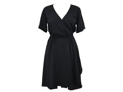 Zavinovací šaty - černé