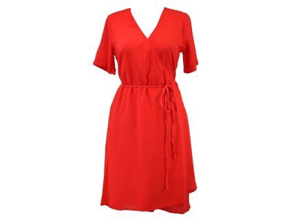 Zavinovací šaty - červené