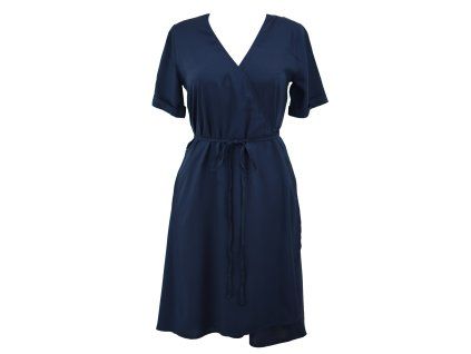 Zavinovací šaty - tmavě modré