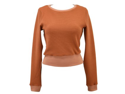 Mikina krátká - cihlová B - vzor