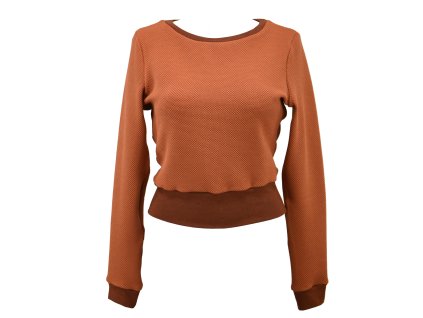 Mikina krátká - cihlová A - vzor