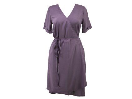 Zavinovací šaty - švestkové