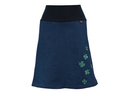 Áčková sukně s kapsou - čtyřlístky II.JAKOST