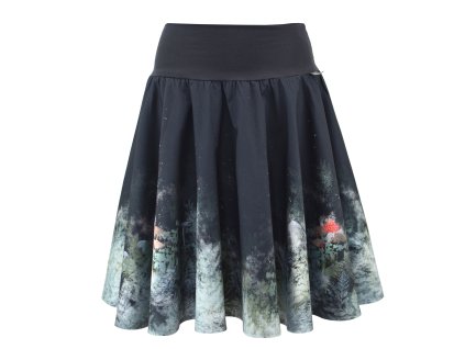 Kolová sukně - náplet - muchomůrky