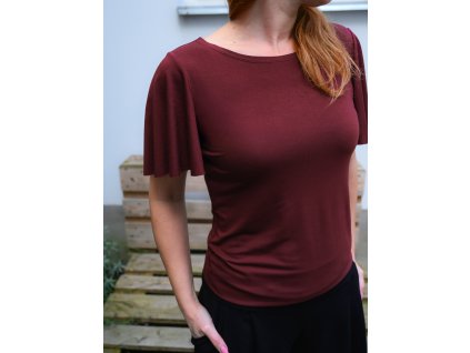 Tričko FLORENCIE - vínové