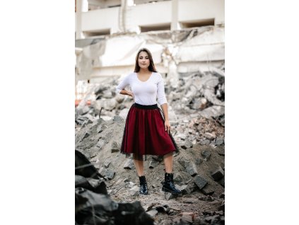 Tričko 3/4 rukáv - výstřih do V - bílé II.JAKOST