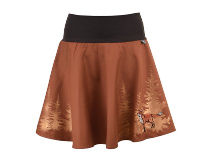 Půlkolová sukně - náplet - ve zlatém lese