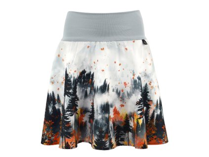 Půlkolová sukně - náplet - podzimní les