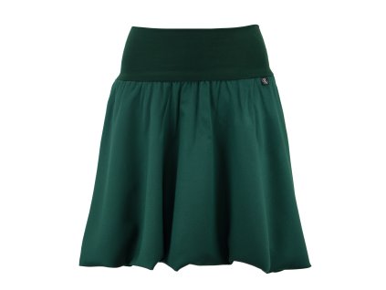 Půlkolová sukně - balonová - náplet - zelená