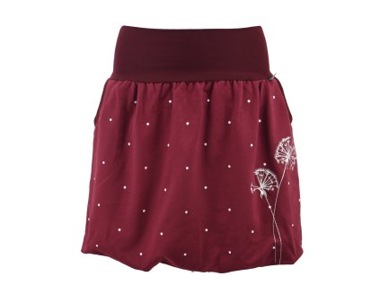 Balonová sukně - vínová s pampeliškou